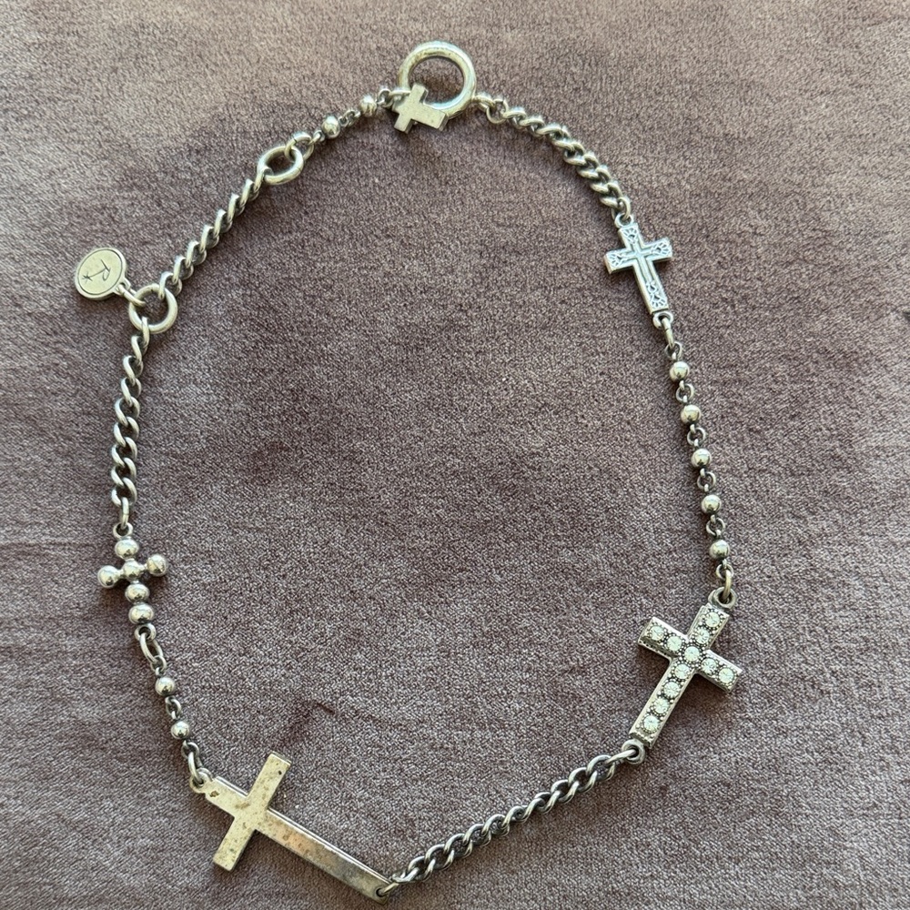 Silver Cross Charm Bracelet
